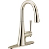 image:imageMoen Kurv Collection Chrome OneHandle Pulldown Bar Faucet with Power Clean Featuring Reflex 6126Polished Nickel