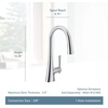 image:imageMoen Kurv Polished Nickel Pulldown Kitchen Faucet Featuring Power Boost and Reflex Transitional Kitchen Faucet OneHandle Easy Installation 9126NLChrome