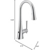 image:imageMoen Kurv Polished Nickel Pulldown Kitchen Faucet Featuring Power Boost and Reflex Transitional Kitchen Faucet OneHandle Easy Installation 9126NLChrome