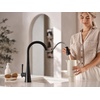 image:imageMoen Kurv Polished Nickel Pulldown Kitchen Faucet Featuring Power Boost and Reflex Transitional Kitchen Faucet OneHandle Easy Installation 9126NLMatte Black
