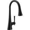 image:imageMoen Kurv Polished Nickel Pulldown Kitchen Faucet Featuring Power Boost and Reflex Transitional Kitchen Faucet OneHandle Easy Installation 9126NLMatte Black