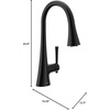 image:imageMoen Kurv Polished Nickel Pulldown Kitchen Faucet Featuring Power Boost and Reflex Transitional Kitchen Faucet OneHandle Easy Installation 9126NLMatte Black