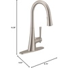 image:imageMoen Kurv Polished Nickel Pulldown Kitchen Faucet Featuring Power Boost and Reflex Transitional Kitchen Faucet OneHandle Easy Installation 9126NLSpot Resist Stainless