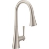 image:imageMoen Kurv Polished Nickel Pulldown Kitchen Faucet Featuring Power Boost and Reflex Transitional Kitchen Faucet OneHandle Easy Installation 9126NLSpot Resist Stainless