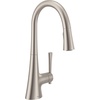 image:imageMoen Kurv Polished Nickel Pulldown Kitchen Faucet Featuring Power Boost and Reflex Transitional Kitchen Faucet OneHandle Easy Installation 9126NLSpot Resist Stainless