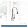 image:imageMoen Kurv Polished Nickel Pulldown Kitchen Faucet Featuring Power Boost and Reflex Transitional Kitchen Faucet OneHandle Easy Installation 9126NLSpot Resist Stainless