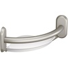 image:imageMoen LR2354DBN Bathroom Safety 9Inch Curved Bathroom Grab Bar with Integrated Corner Shelf Brushed NickelBrushed Nickel