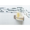 image:imageMoen LR2354DBN Bathroom Safety 9Inch Curved Bathroom Grab Bar with Integrated Corner Shelf Brushed NickelBrushed Nickel