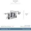 image:imageMoen Laris Chrome OneHandle Single Hole Modern Bathroom Sink Faucet with Optional Deckplate and Spring Loaded Drain Assembly 84014Chrome