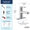 image:imageMoen Laris Chrome OneHandle Single Hole Modern Bathroom Sink Faucet with Optional Deckplate and Spring Loaded Drain Assembly 84014Chrome