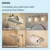 image:imageMoen Laris Chrome OneHandle Single Hole Modern Bathroom Sink Faucet with Optional Deckplate and Spring Loaded Drain Assembly 84014Chrome
