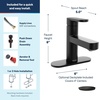 image:imageMoen Laris Chrome OneHandle Single Hole Modern Bathroom Sink Faucet with Optional Deckplate and Spring Loaded Drain Assembly 84014Matte Black