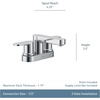image:imageMoen Laris Chrome OneHandle Single Hole Modern Bathroom Sink Faucet with Optional Deckplate and Spring Loaded Drain Assembly 84014Spot Resist Brushed Nickel