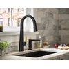 image:imageMoen Nio Matte Black Smart Faucet Touchless PullDown Sprayer Kitchen Faucet with Voice and Motion Control S75005EV2BL