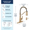 image:imageMoen Nolia Chrome OneHandle PreRinse Spring Kitchen Faucet with Pull Down Sprayer Single Hole Kitchen Sink Faucet with Soap Dispenser 87886Bronzed Gold