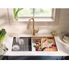 image:imageMoen Nolia Chrome OneHandle PreRinse Spring Kitchen Faucet with Pull Down Sprayer Single Hole Kitchen Sink Faucet with Soap Dispenser 87886Bronzed Gold