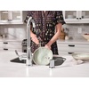 image:imageMoen Nolia Chrome OneHandle PreRinse Spring Kitchen Faucet with Pull Down Sprayer Single Hole Kitchen Sink Faucet with Soap Dispenser 87886Chrome