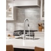 image:imageMoen Nolia Chrome OneHandle PreRinse Spring Kitchen Faucet with Pull Down Sprayer Single Hole Kitchen Sink Faucet with Soap Dispenser 87886Chrome