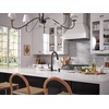 image:imageMoen Nolia Chrome OneHandle PreRinse Spring Kitchen Faucet with Pull Down Sprayer Single Hole Kitchen Sink Faucet with Soap Dispenser 87886Matte Black