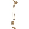 image:imageMoen Ronan Bronzed Gold SingleHandle Modern Tub and Shower Faucet with Handheld Rain Shower Spray Head Shower Handle Tub Spout and Valve 82021BZGBronzed Gold