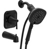 image:imageMoen Ronan Bronzed Gold SingleHandle Modern Tub and Shower Faucet with Handheld Rain Shower Spray Head Shower Handle Tub Spout and Valve 82021BZGMatte Black