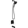 image:imageMoen Ronan Bronzed Gold SingleHandle Modern Tub and Shower Faucet with Handheld Rain Shower Spray Head Shower Handle Tub Spout and Valve 82021BZGMatte Black