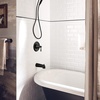 image:imageMoen Ronan Bronzed Gold SingleHandle Modern Tub and Shower Faucet with Handheld Rain Shower Spray Head Shower Handle Tub Spout and Valve 82021BZGMatte Black