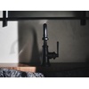 image:imageMoen S44101BL Colinet OneHandle Single Hole Traditional Bathroom Sink Faucet Matte Black