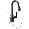image:imageMoen S52003SRS Paterson OneHandle Pulldown Bar Faucet with Power Clean Includes Interchangeable Handle Spot Resist StainlessMatte Black