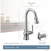 image:imageMoen S52003SRS Paterson OneHandle Pulldown Bar Faucet with Power Clean Includes Interchangeable Handle Spot Resist StainlessSpot Resist Stainless