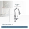 image:imageMoen S53004ORB Weymouth Shepherds Hook Pulldown Kitchen Bar Faucet Featuring Metal Wand with Power Clean OilRubbed BronzeOil Rubbed Bronze
