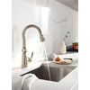 image:imageMoen S53004ORB Weymouth Shepherds Hook Pulldown Kitchen Bar Faucet Featuring Metal Wand with Power Clean OilRubbed BronzePolished Nickel