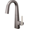 image:imageMoen S55005BL Nio OneHandle Bar Faucet Includes Secondary Finish Handle Option Matte BlackBlack Stainless