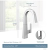 image:imageMoen S55005BL Nio OneHandle Bar Faucet Includes Secondary Finish Handle Option Matte BlackSpot Resist Stainless