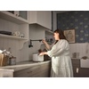 image:imageMoen S664 Traditional Wall Mount Swing Arm Folding Pot Filler Kitchen Faucet ChromeMatte Black