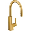 image:imageMoen S72308 STO OneHandle High Arc Pulldown Kitchen Faucet with Power Clean ChromeBrushed Gold