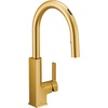 image:imageMoen S72308 STO OneHandle High Arc Pulldown Kitchen Faucet with Power Clean ChromeBrushed Gold