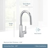 image:imageMoen S72308 STO OneHandle High Arc Pulldown Kitchen Faucet with Power Clean ChromeMatte Black