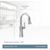 image:imageMoen S72608SRS Etch OneHandle High Arc Pulldown Kitchen Faucet with Power Clean ChromeChrome