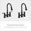 image:imageMoen S73204ORB Weymouth Two Handle Pulldown Bridge Kitchen Faucet Oil Rubbed BronzeMatte Black