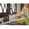 image:imageMoen S73204ORB Weymouth Two Handle Pulldown Bridge Kitchen Faucet Oil Rubbed BronzeMatte Black