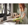 image:imageMoen S73204ORB Weymouth Two Handle Pulldown Bridge Kitchen Faucet Oil Rubbed BronzeMatte Black