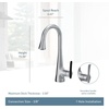 image:imageMoen Sinema Matte Black 3in1 Water Filtration OneHandle Pulldown Kitchen Faucet FS7235BL with Moen F9800 Advanced Carbon Water Filtration SystemChrome