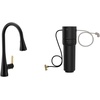 image:imageMoen Sinema Matte Black 3in1 Water Filtration OneHandle Pulldown Kitchen Faucet FS7235BL with Moen F9800 Advanced Carbon Water Filtration SystemMatte Black