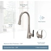 image:imageMoen Sinema Matte Black 3in1 Water Filtration OneHandle Pulldown Kitchen Faucet FS7235BL with Moen F9800 Advanced Carbon Water Filtration SystemMatte Black