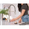 image:imageMoen Sinema Polished Nickel SingleHandle Touchless High Arc Pulldown Kitchen Faucet Spring Kitchen Sink Faucet with Pulldown Sprayer Head and Wave Motion Sensor S5235EWNL