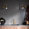 image:imageMoen Sleek Brushed Gold OneHandle High Arc Pulldown Modern Bar Faucet 7664BG