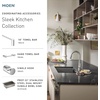 image:imageMoen Sleek Brushed Gold OneHandle High Arc Pulldown Modern Bar Faucet 7664BG