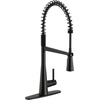 image:imageMoen Sleek Chrome OneHandle Touchless High Arc Pulldown Kitchen Faucet Modern Spring Kitchen Sink Faucet with Pulldown Sprayer Head and Wave Motion Sensor 5925EWCMatte Black