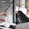 image:imageMoen Sleek Chrome OneHandle Touchless High Arc Pulldown Kitchen Faucet Modern Spring Kitchen Sink Faucet with Pulldown Sprayer Head and Wave Motion Sensor 5925EWCSpot Resist Stainless